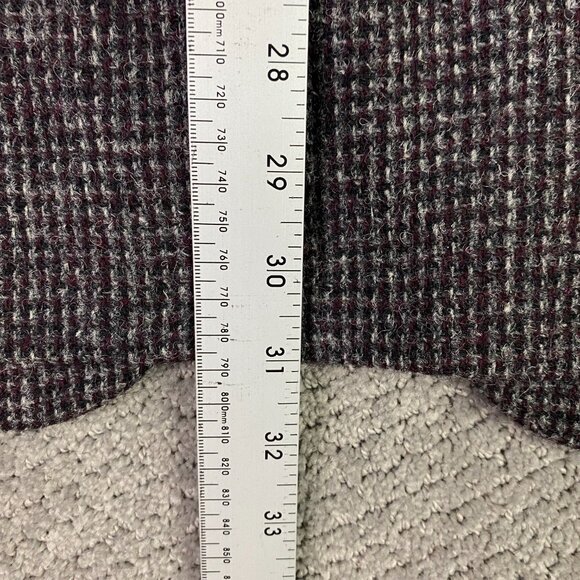 Vintage Harris Tweed Blazer Sport Coat Men's 44R Burgundy and Gray Wool - Picture 12 of 12